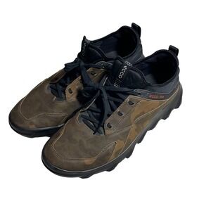 ECCO MX Mens Brown Camo Leather Lace Up Hiking Trail Shoes Size EU 45